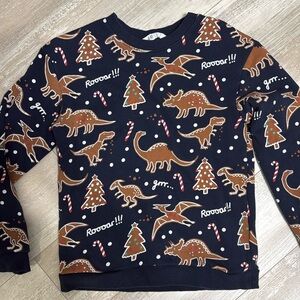 H&M Holiday sweatshirt. Boys size 8-10 Navy